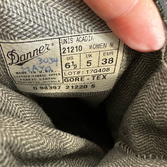 Danner Acadia 8" Duty Boots - Black Size 6.5 Waterproof Vibram Sole - Picture 3 of 15